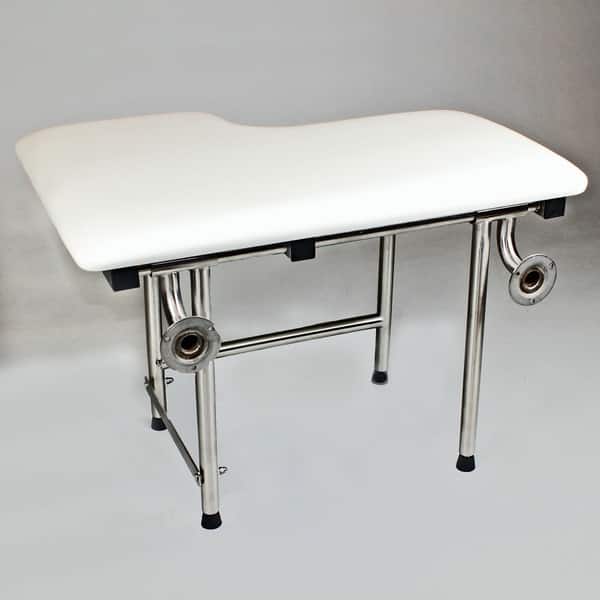 CSI Bathware Padded 28 in. W x 21 in. D Left Hand Folding Shower Seat