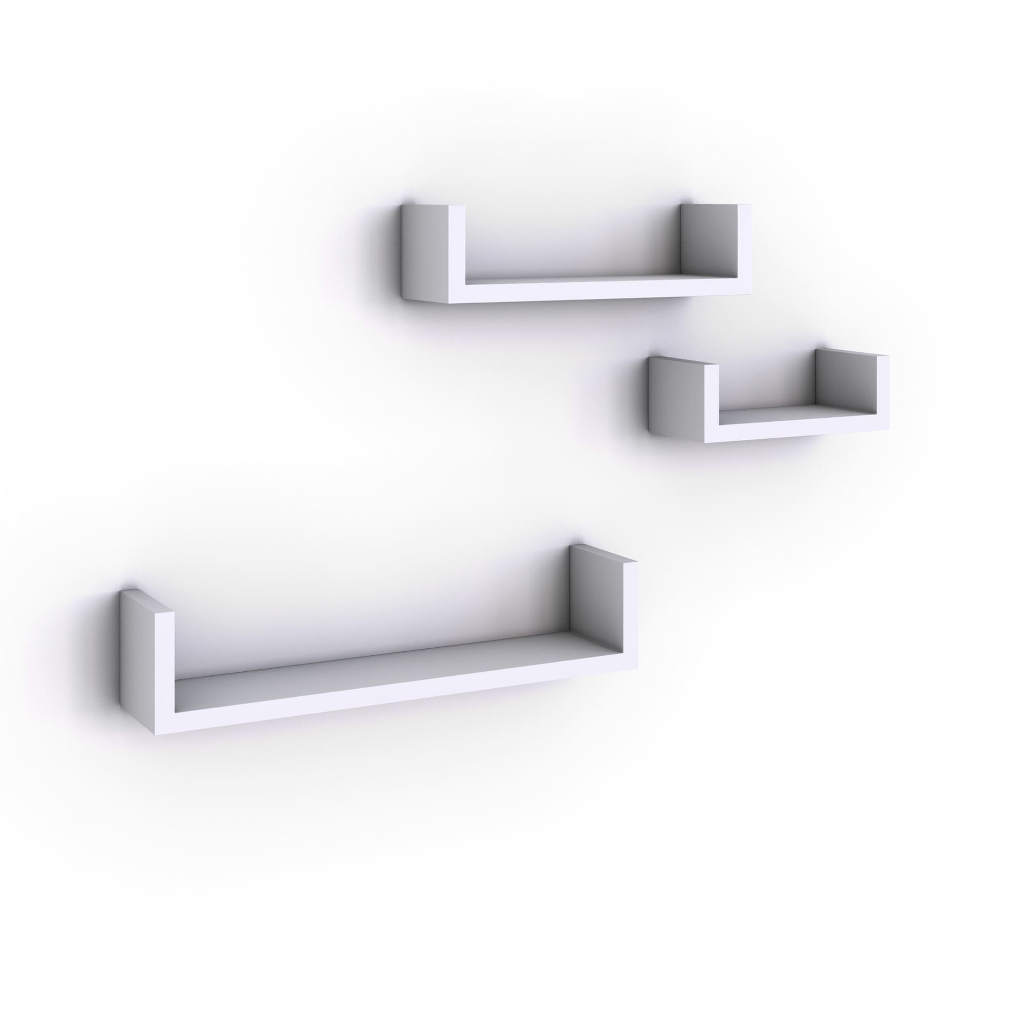 Floating 'U' Shelves (Set of 3) Free Shipping On Orders Over 45
