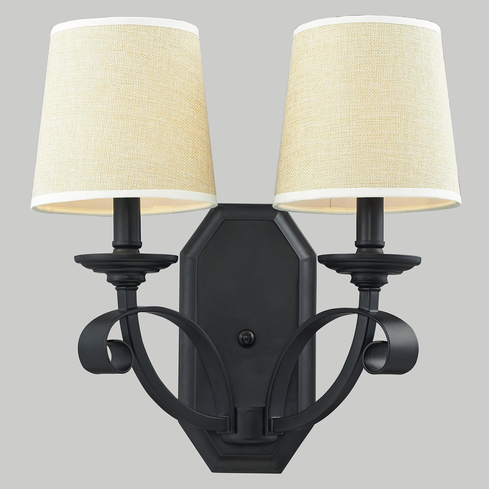 Charleston 2 light Black Wall Sconce