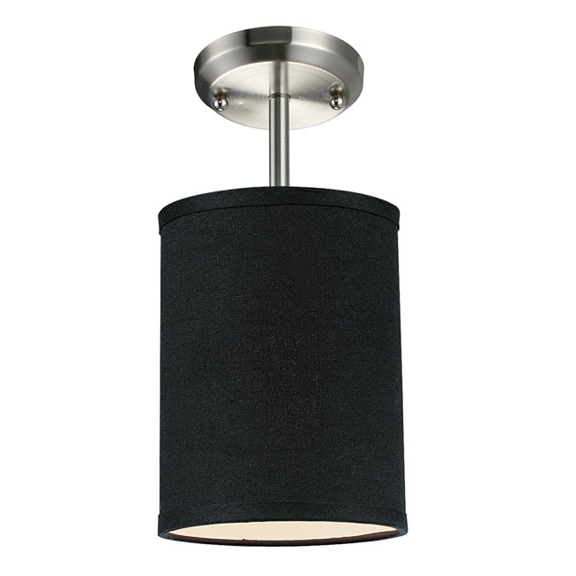 Albion 1 light 6 inch Black/ Silver Fixture