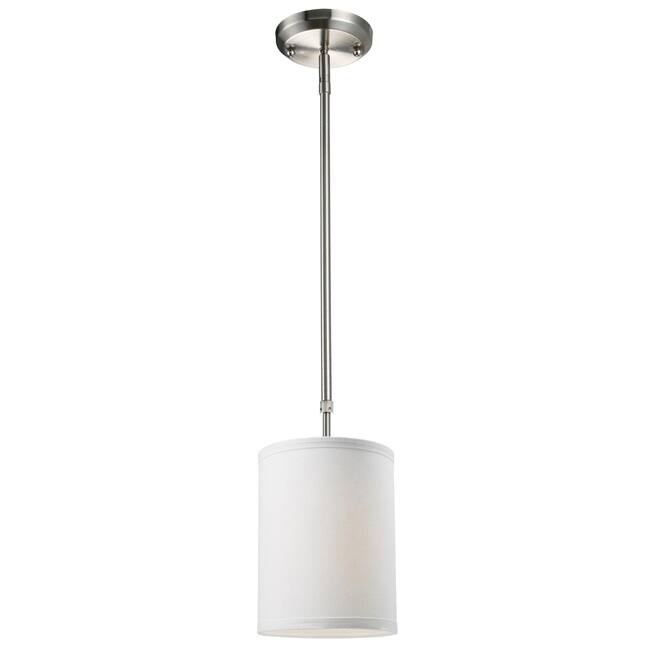 Albion White Drum Shade 6-inch Pendant Lighting Fixture