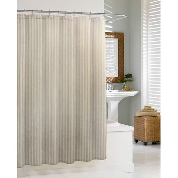Shop Lino Natural Shower Curtain Free Shipping Today Overstock