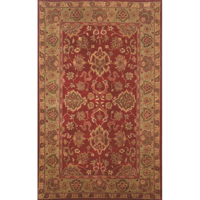 Hand tufted Mahal Red Wool Rug (8 X 10)