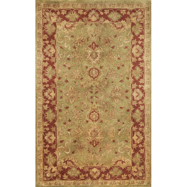 Hand tufted Issa Green Wool Area Rug (8 X 10)