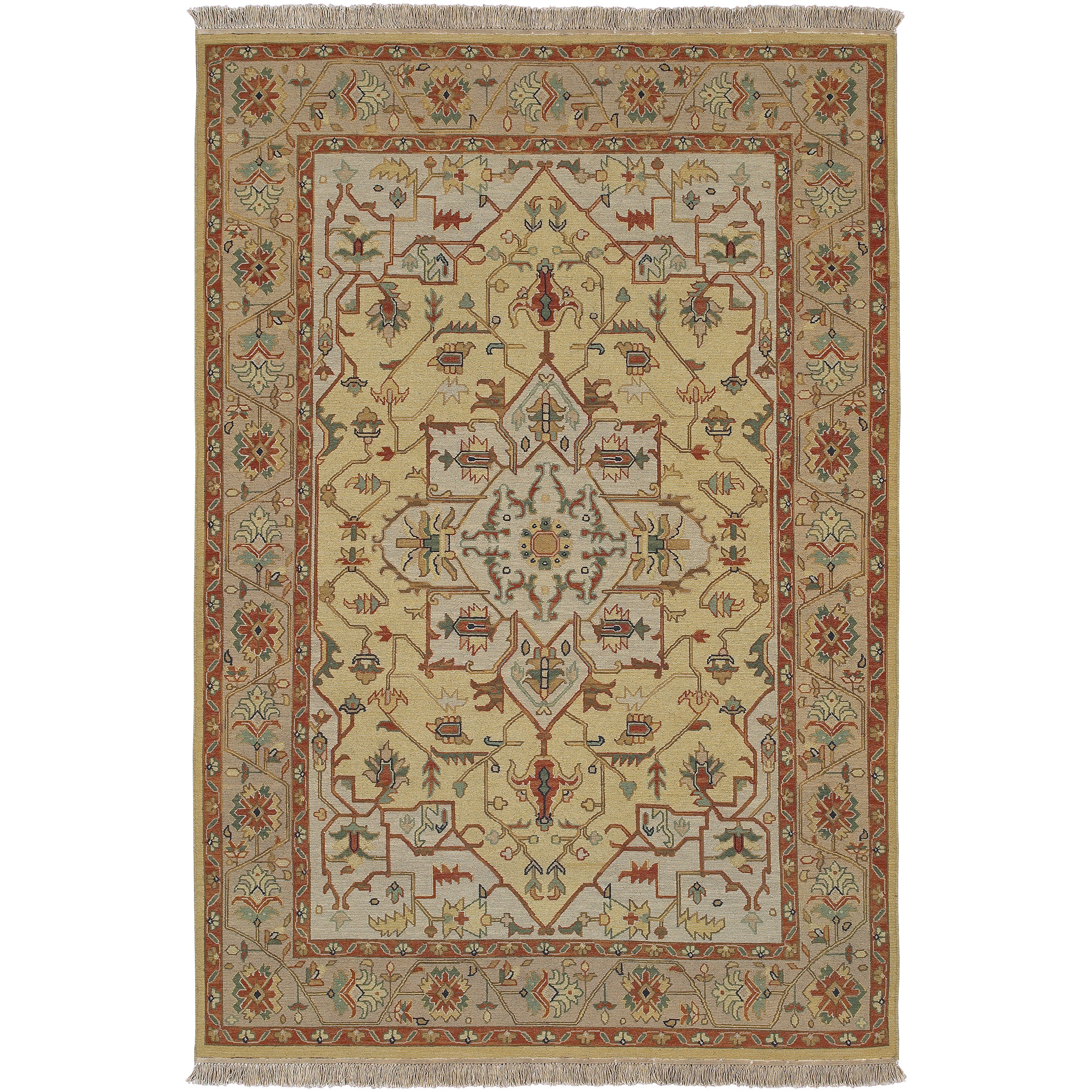 Hand knotted Bristol Olive Wool Rug (4 X 6)