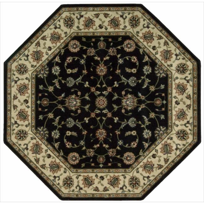 Nourison Persian Arts Traditional Black Rug (5'3" x 5'3" Octagon)