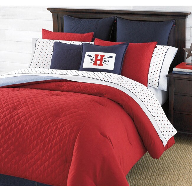 Shop Tommy Hilfiger Prep Red Comforter Free Shipping Today