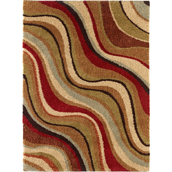 Abstract Fabulous Multi Shag Rug (7'10 x 9'10) 7x9   10x14 Rugs