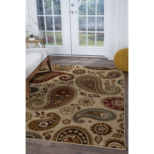 Alise Infinity Ivory Area Rug - 7'10 x 10'3