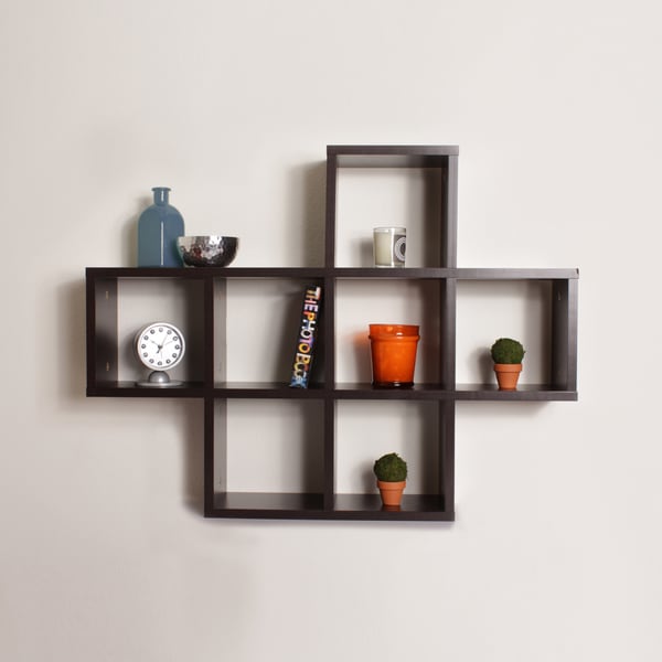 Cubby Walnut Finish Shelving Unit   14322020   Shopping