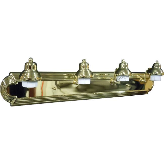 Four Light Polished Brass Vanity
