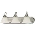 Ballerina - 3 Light Vanity - Polished Chrome Finish with Alabaster Glass