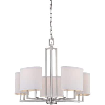 Gemini Brushed Nickel 5-light Chandelier