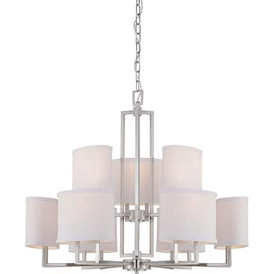 Gemini Brushed Nickel 9-light Chandelier