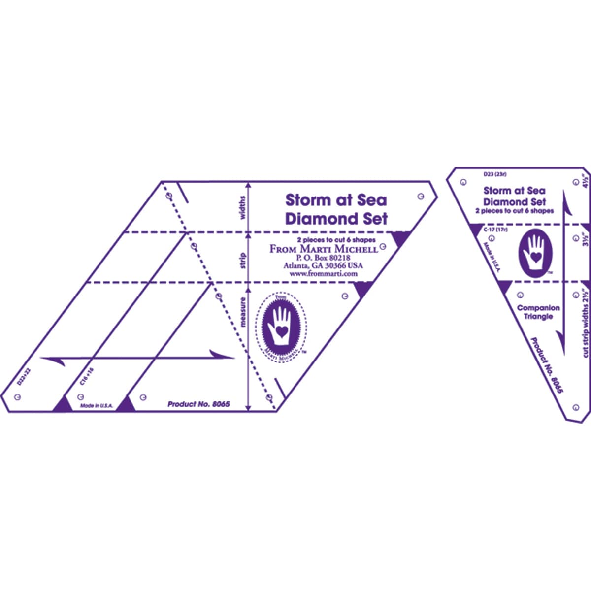 Multi sized Diamond Template Set storm At Sea 2/pkg