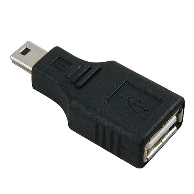 INSTEN USB 2.0 Type A to Mini Type B 5-Pin Female to Male 