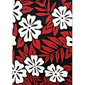 Alliyah Handmade Poppy Red New Zealand Blend Wool Rug (8' x 10') - 8' x 10'