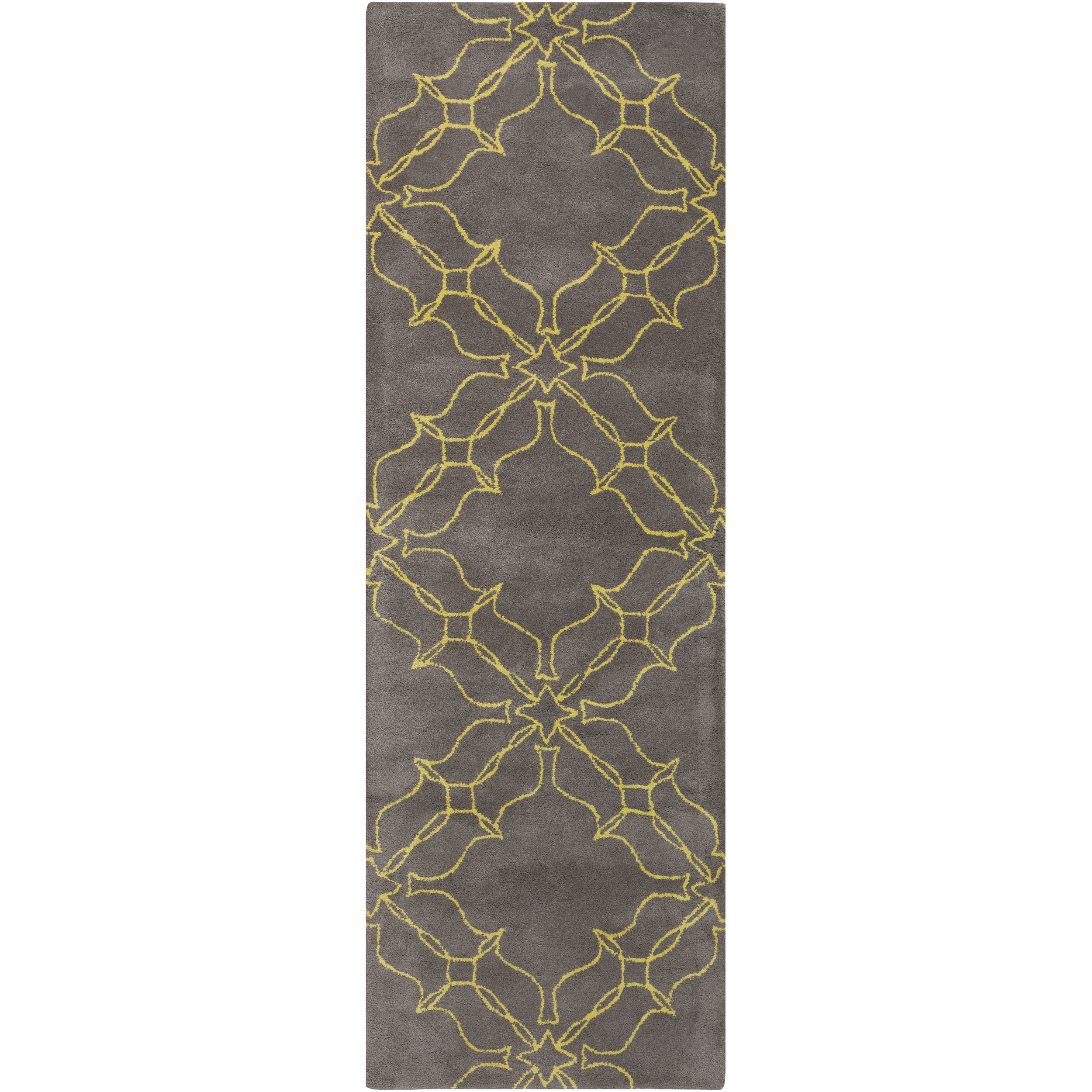 Aimee Wilder Hand tufted Green Courland Geometric Trellis Wool Rug (26 X 8)