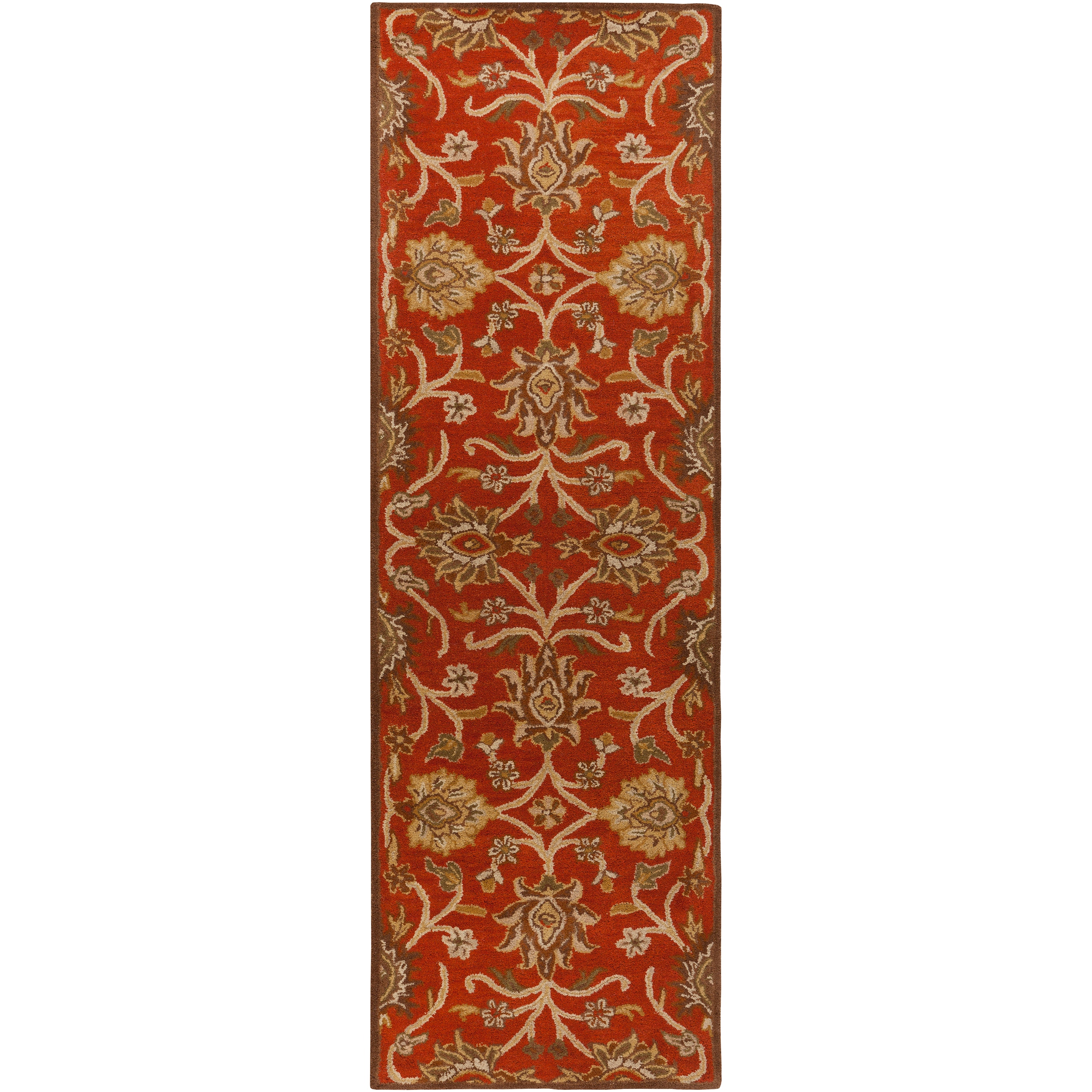 Hand tufted Green Kiser Wool Rug (26 X 8)