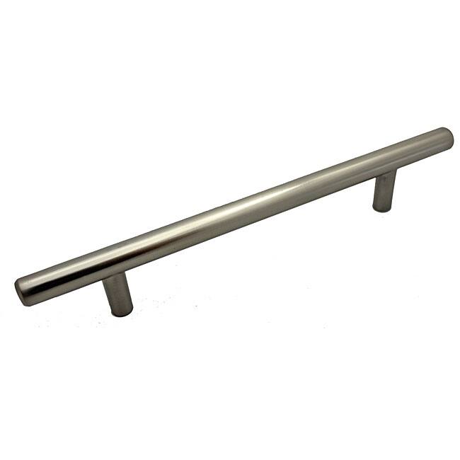 GlideRite 8-inch Satin Nickel Solid Zinc Cabinet Bar Pulls (Set of 10)