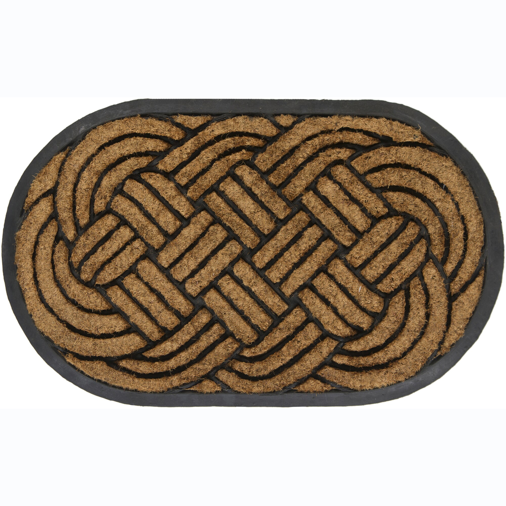 Artist's Loom Coir/Rubber Door Mats with Border (1'6" x 2'6") (Set of 2) Free Shipping Today