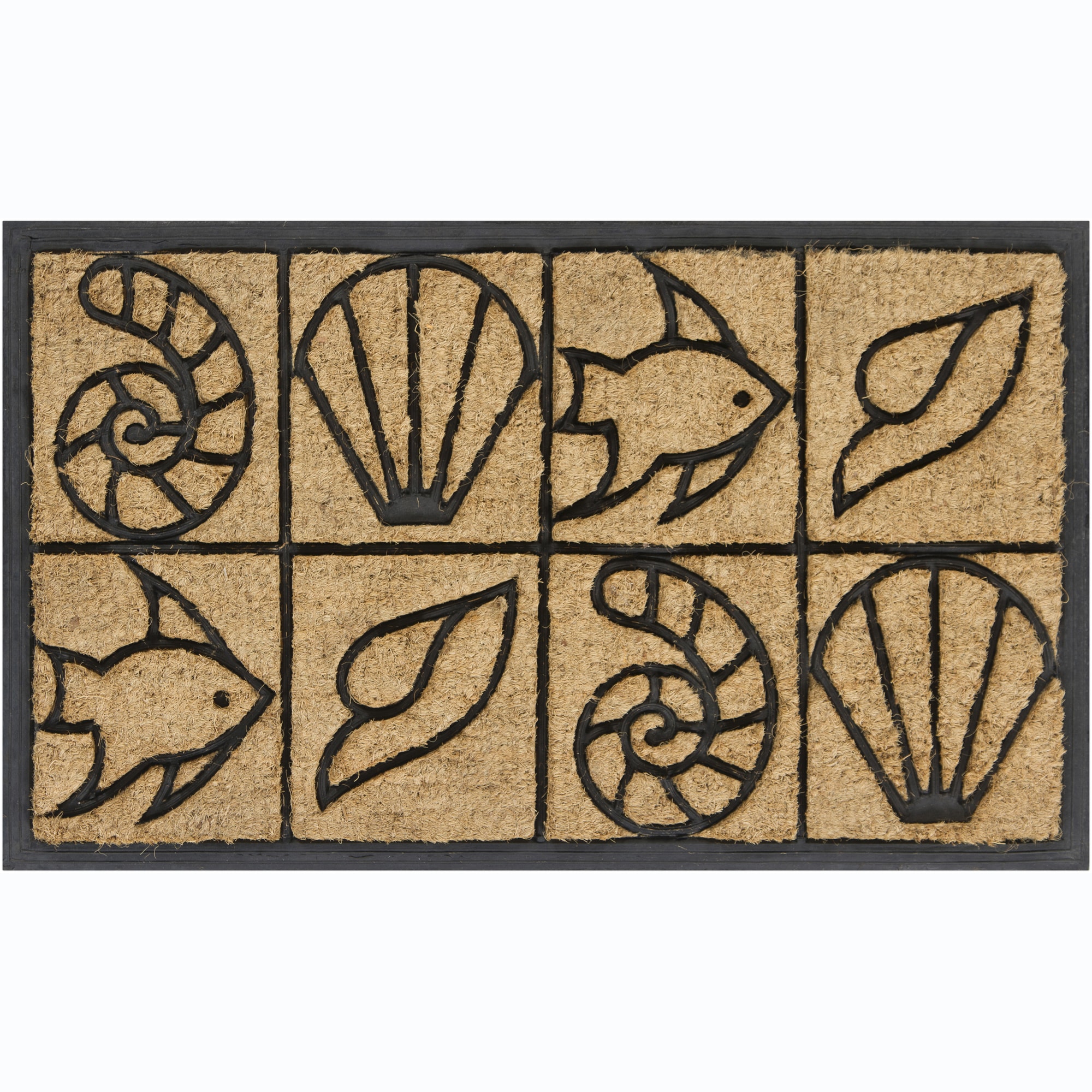 Creative Coir/rubber Indoor/outdoor Door Mats (15 X 25) (set Of 2)