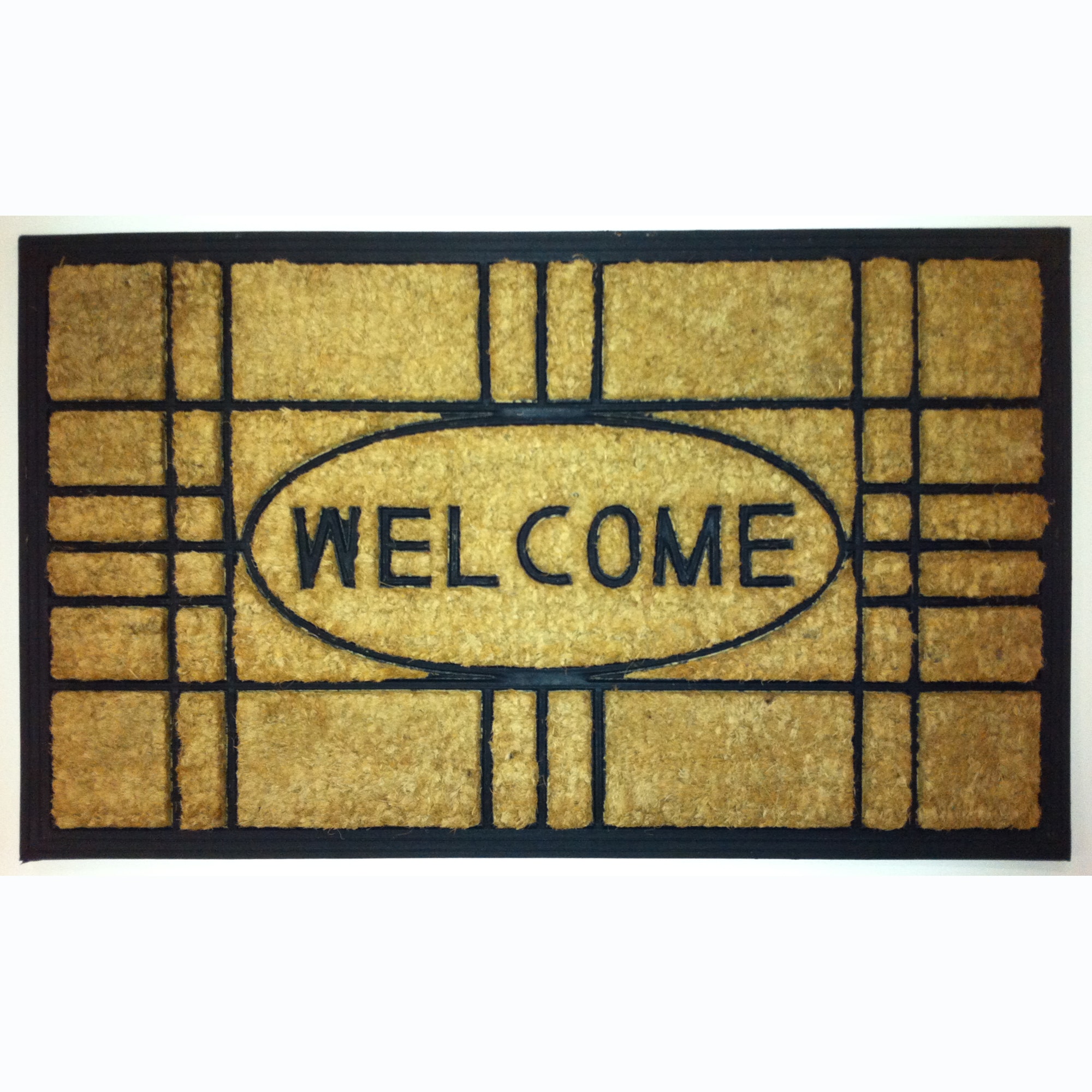 Creative Coir/rubber Contemporary Door Mats (15 X 25) (set Of 2)