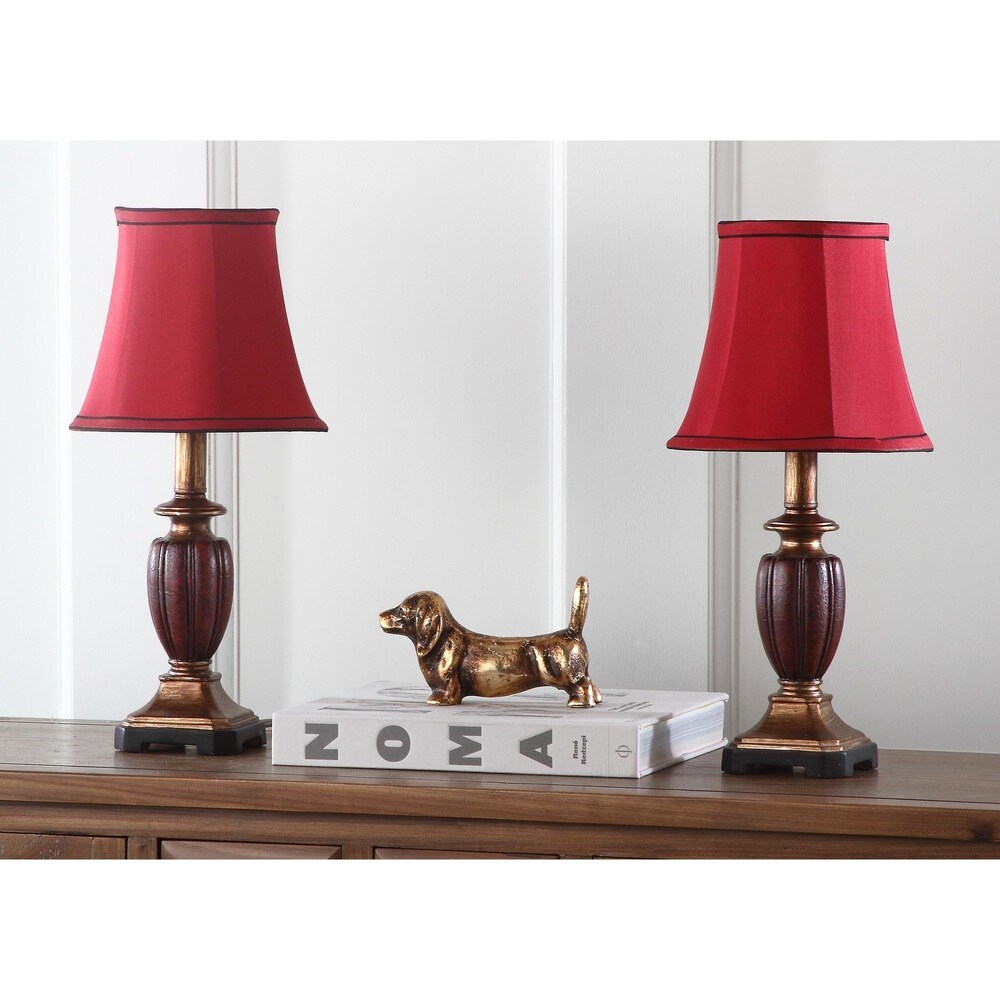 table lamps with red shades