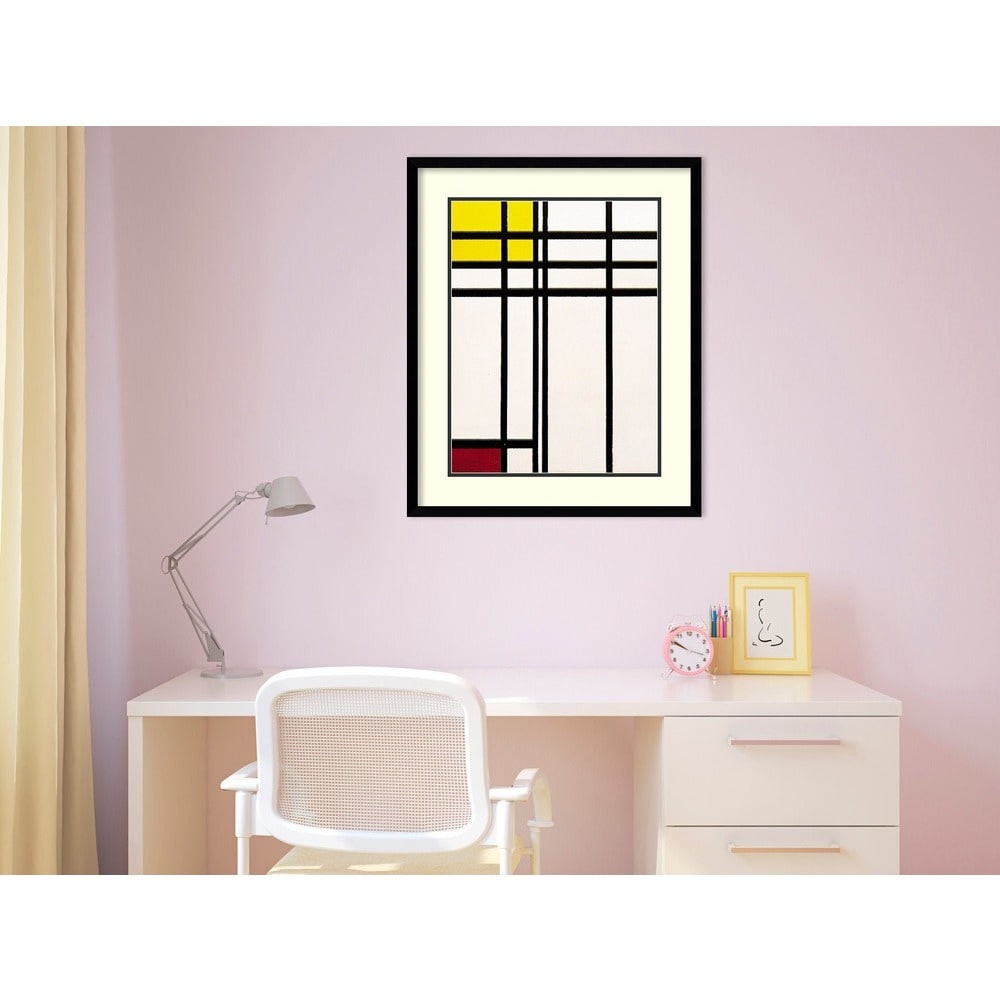 Piet Mondrian 'Opposition of Lines Red and Yellow' Framed Art Print - Bed  Bath \u0026 Beyond - 6788290, image size:1000x1000
