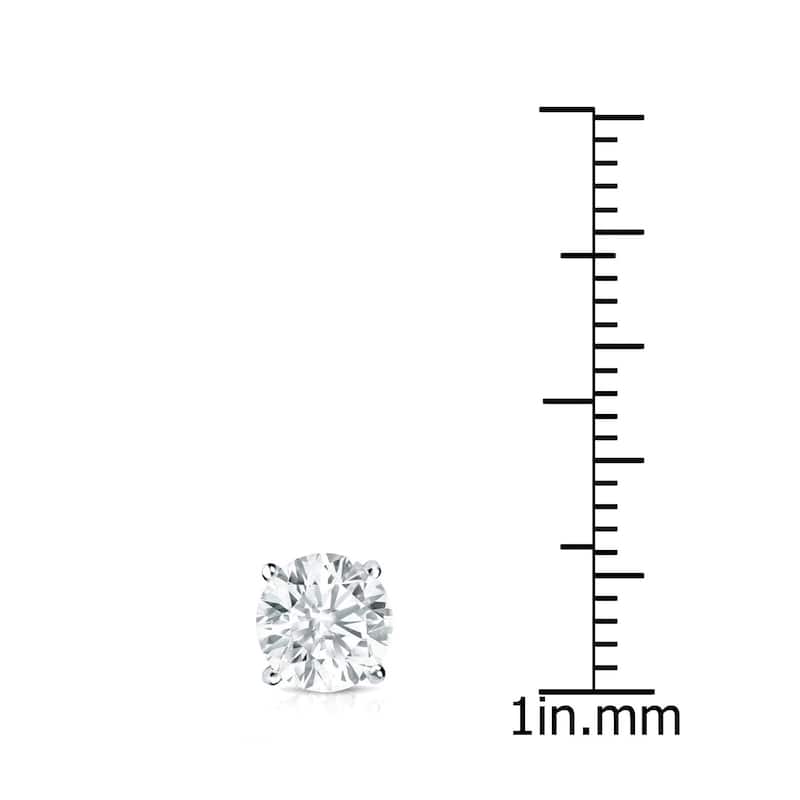 Auriya 14K Gold 1/2ct TDW Round Diamond Stud Earrings (E-F or H-I, VS1-VS2)