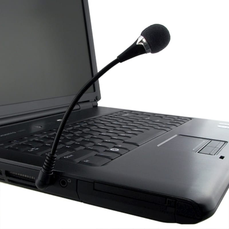 INSTEN Black VOIP/ SKYPE Mini Flexible Microphone with 5.75-inch Cable