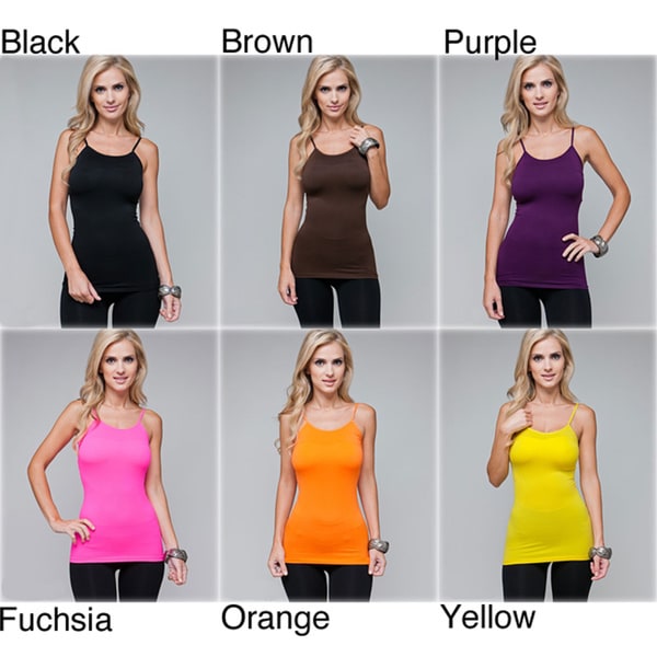 Stanzino Women's One size Super Stretchy Camisole Tank Stanzino Sleeveless Shirts