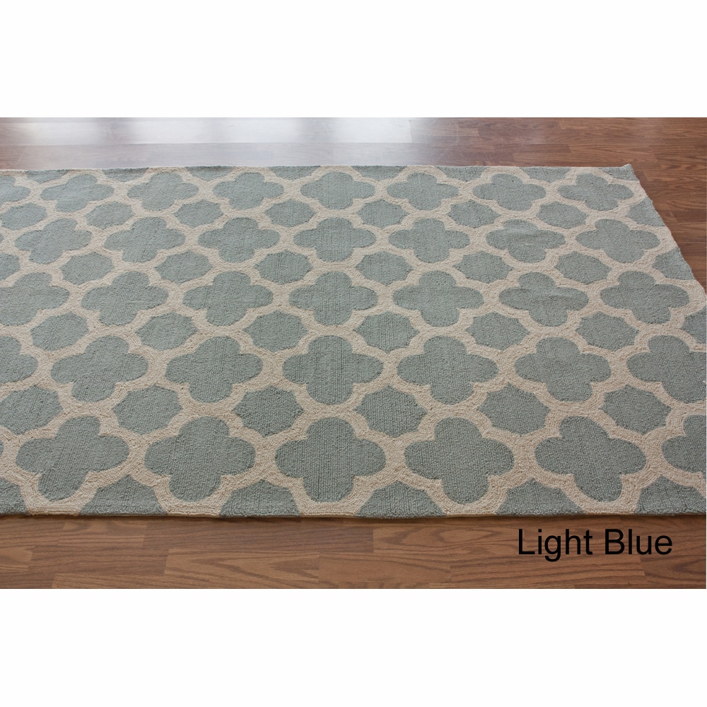 Nuloom Handmade Moroccan Trellis Abstract Wool Rug (6 X 9)