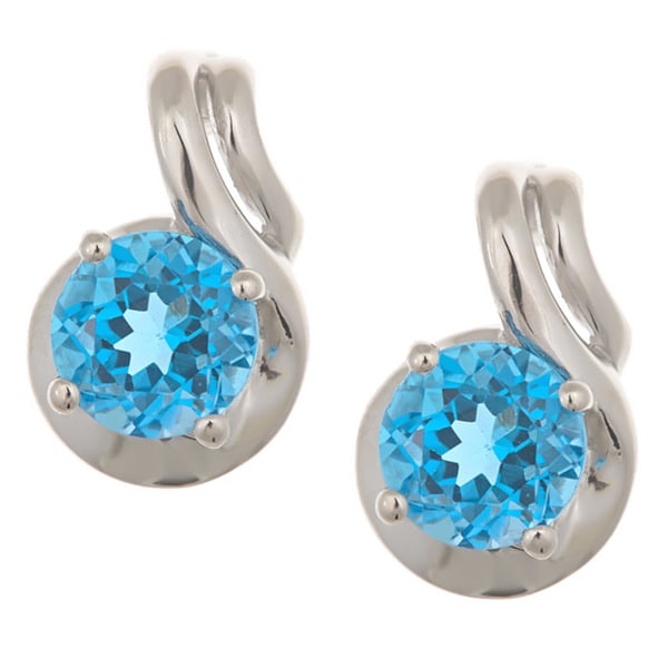 Anika And August Sterling Silver Swiss Blue Topaz Earrings On Anika And August Sterling Silver Swiss Blue Topaz Earrings