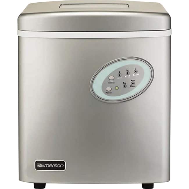 Emerson IM90 11-3/4-inch 26-pounds Portable Freestanding Silver Ice Maker