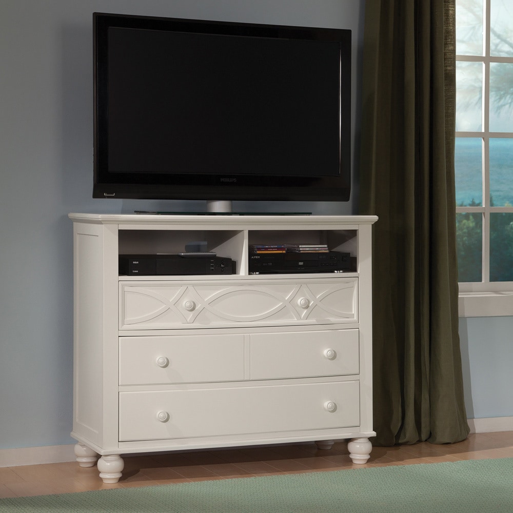 Tribecca Home Tribecca Home Piston Cottage White 3 drawer Tv Media Chest White Size 4 drawer