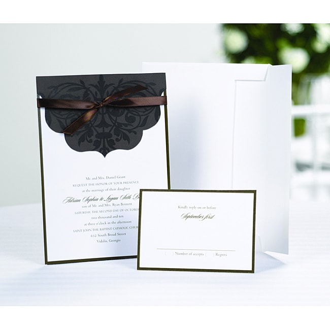 Scalloped Top Wrap Invitation Kit Discounts