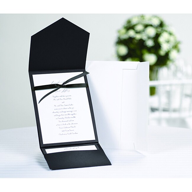 Classic Black and White Pocket Invitation Kit