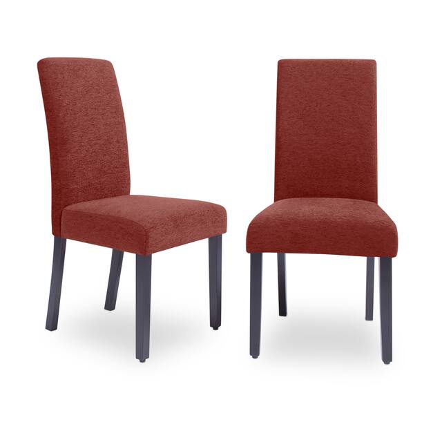 Aprilia Upholstered Dining Chairs (Set of 2) - Burnt Orange