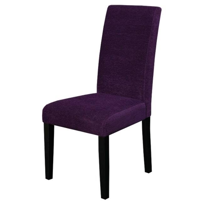Aprilia Eggplant Upholstered Dining Chairs (Set of 2)