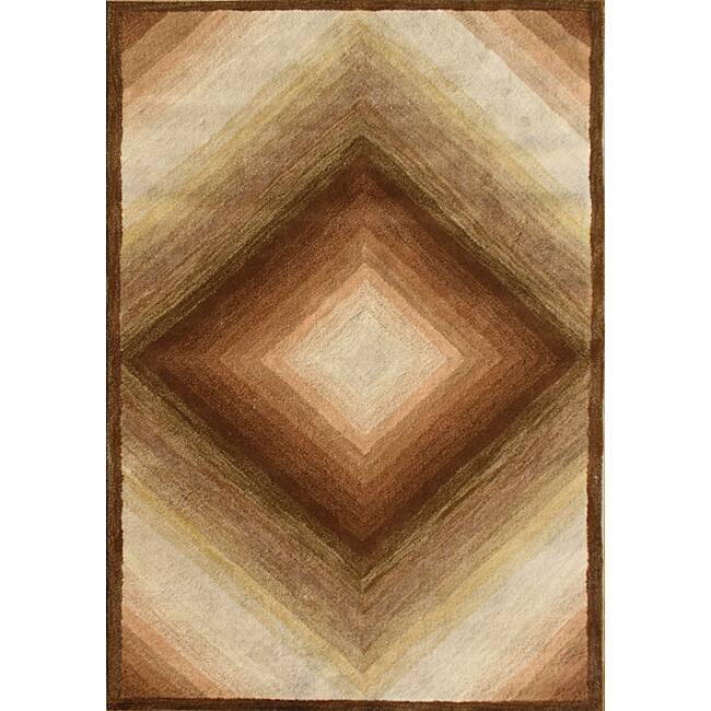 Alliyah Handmade Sand New Zealand Blend Wool Rug (8'x10') - 8' x 10'