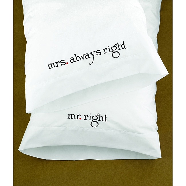 Hbh Mr.   Mrs. Right Pillowcases