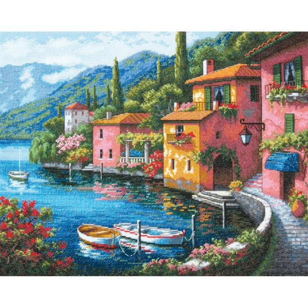 Gold Collection Lakeside Village Counted Cross Stitch Kit 15X12 16