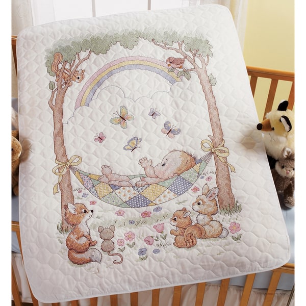 Our Little Blessing Crib Cover Stamped Cross Stitch Kit-34X43 - Bed Bath  & Beyond - 6793201