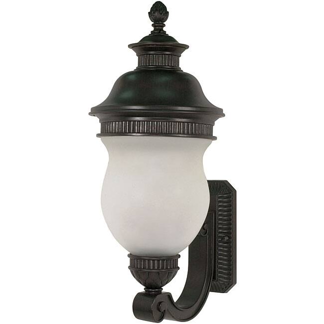 Luxor Chestnut Bronze with Satin Frosted Glass 3-light Wall Sconce