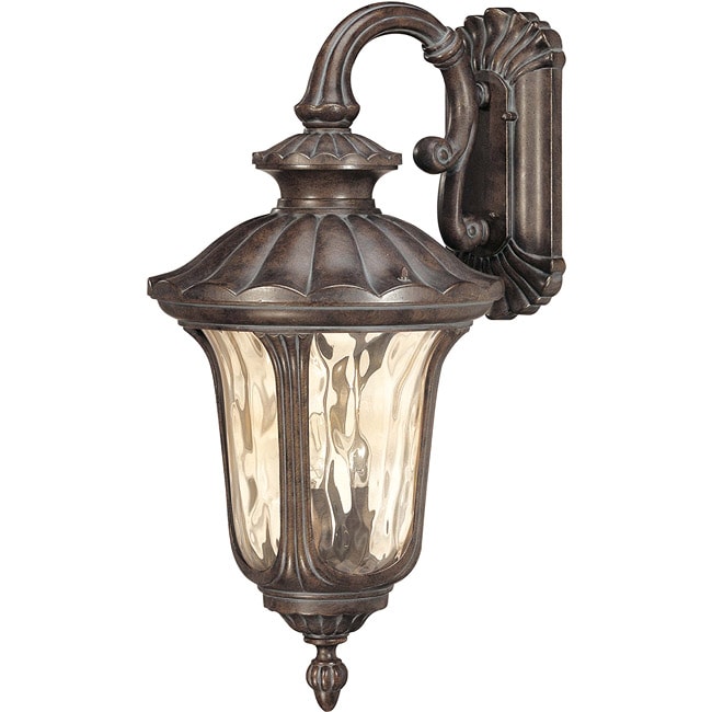 Beaumont 3 Light Arm Down Fruitwood Wall Sconce