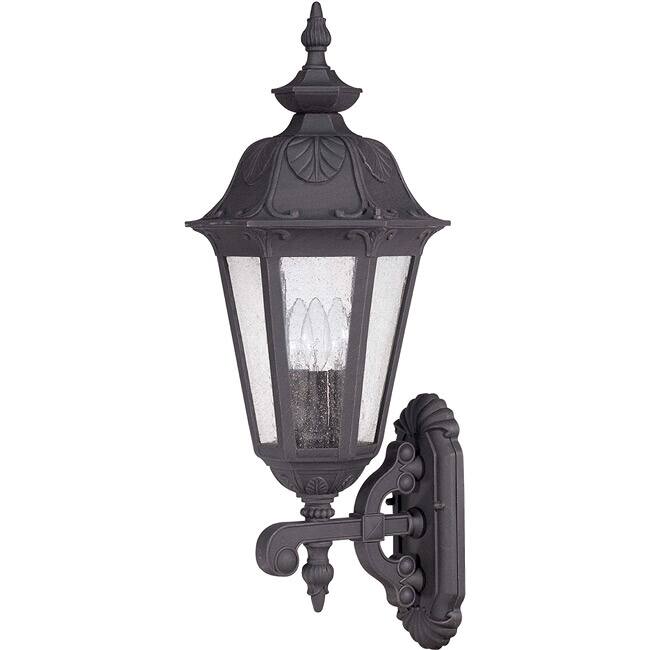 Cortland Arm Up 3-light Satin Iron Ore Wall Sconce