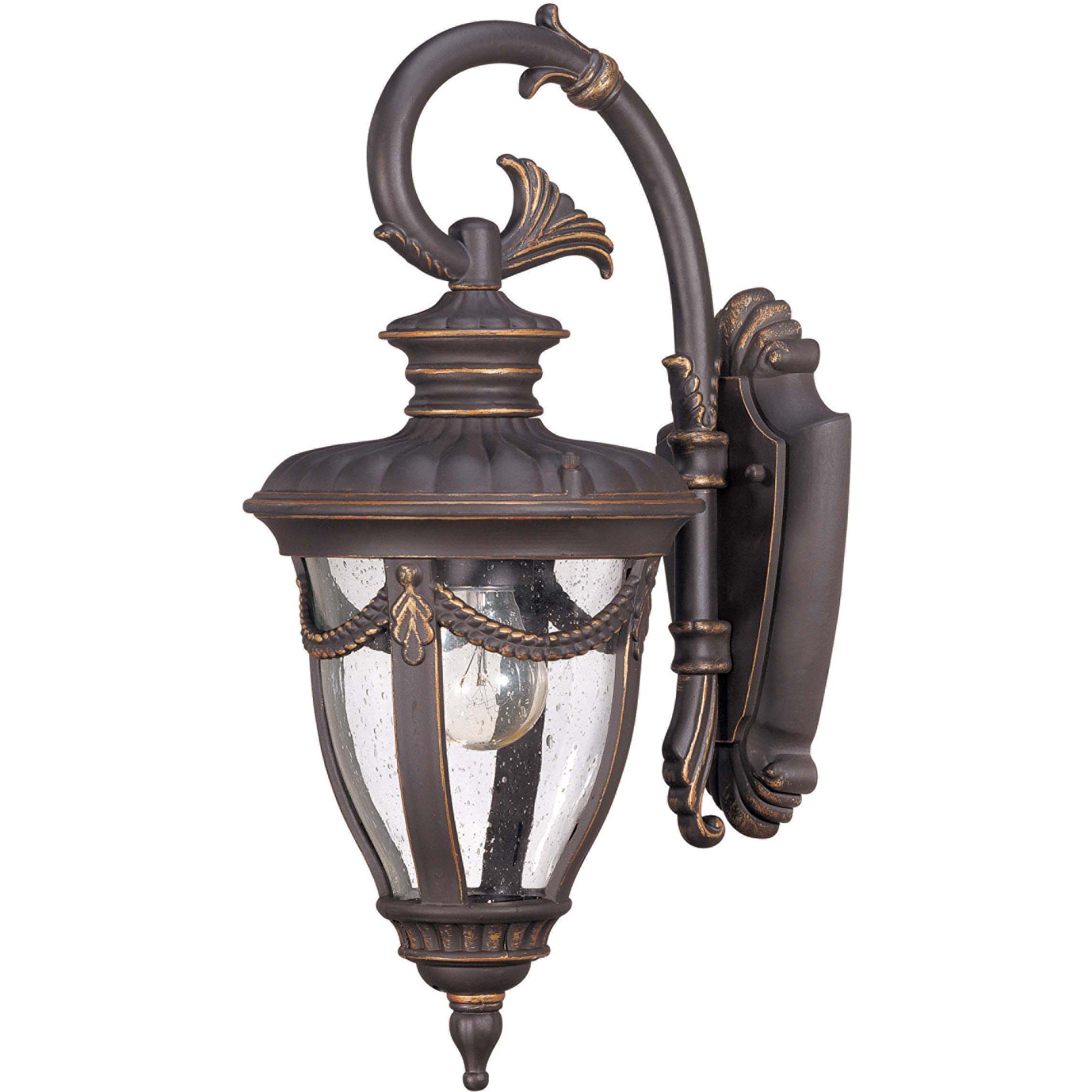 Philippe Arm Down 1 light Belgium Bronze Wall Sconce