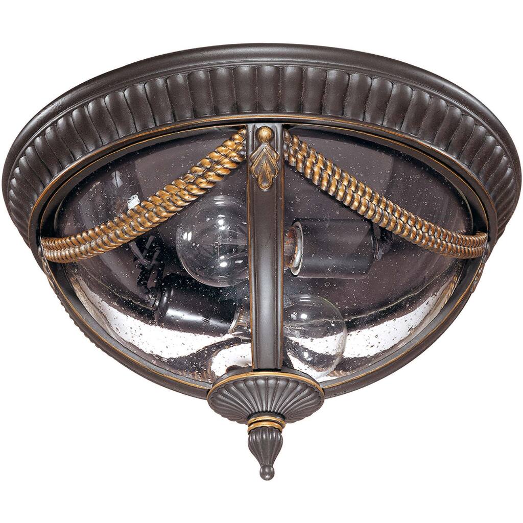 Philippe 2-light Belgium Bronze Flush Mount