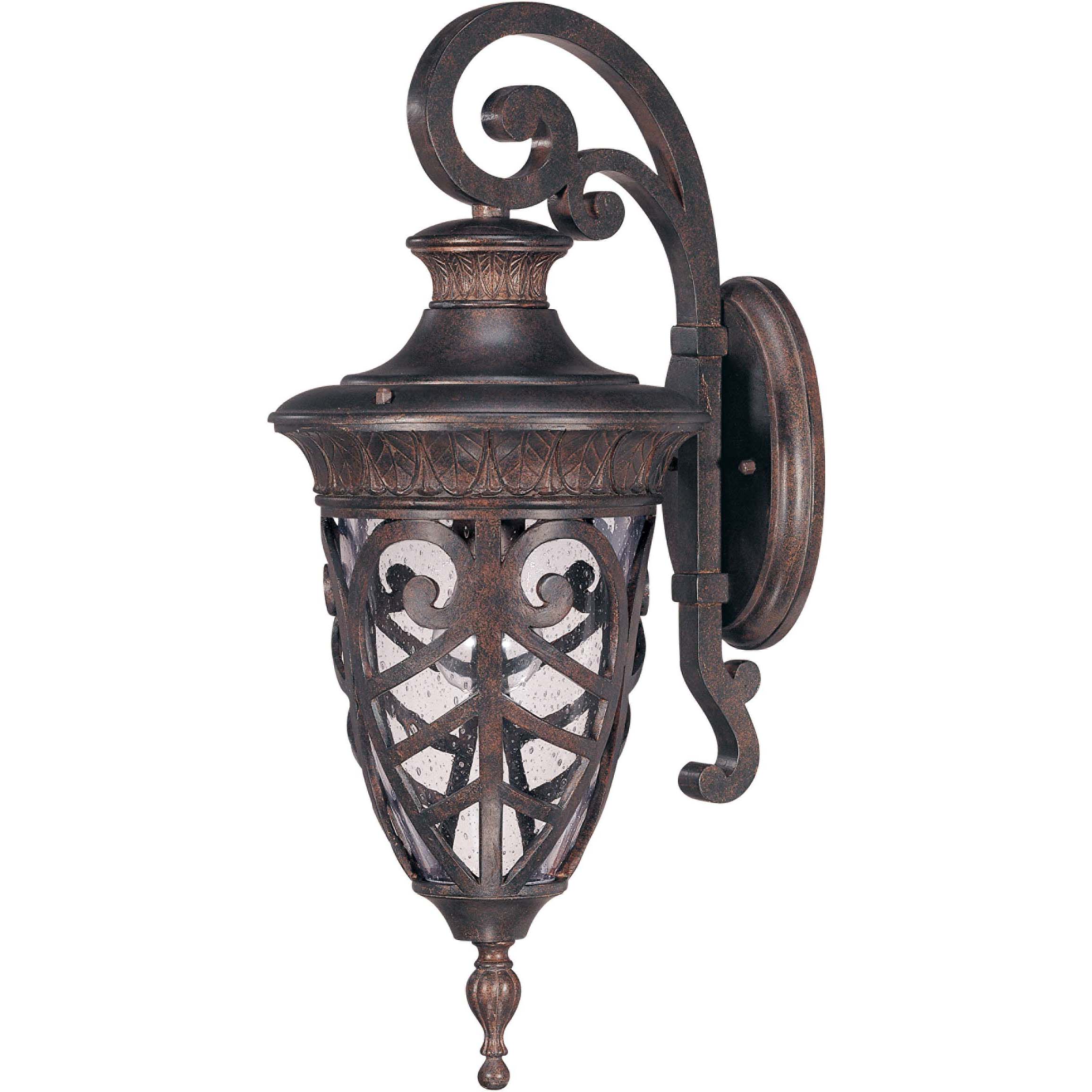 Aston Outdoor Arm Down 1 light Dark Plum Bronze Wall Sconce